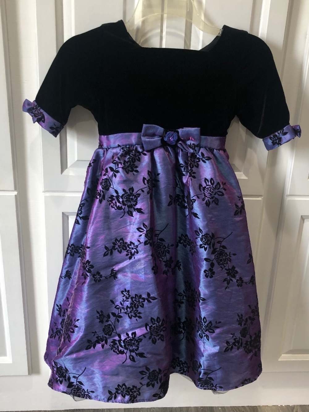 Jona Michelle black and purple girls dress size 8 or 10